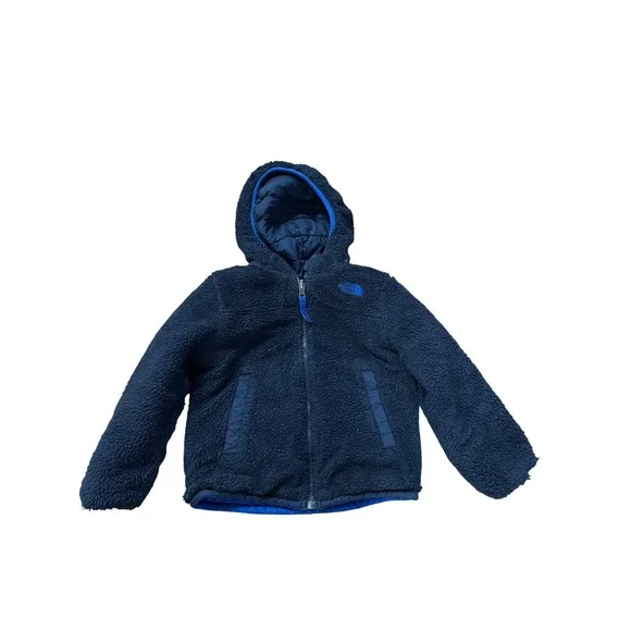 The North Face Royal Blue & Navy Kids Hooded Puffer Jacket - Picture 5 of 7